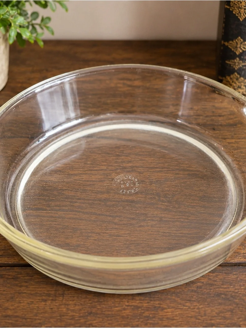 Vintage PYREX 023 Clear Glass 1.5 Qt Round Casserole Baking Dish USA Small Chip